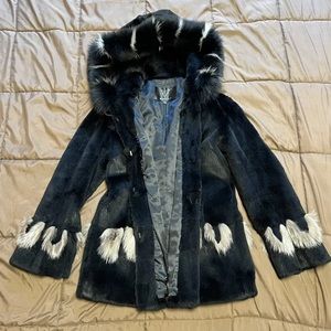 Real Fur Coat - Monteely Brand (rabbit fur)